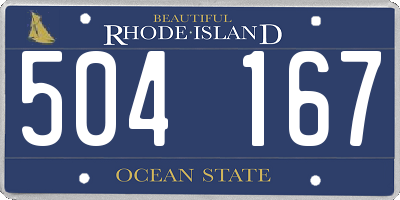 RI license plate 504167