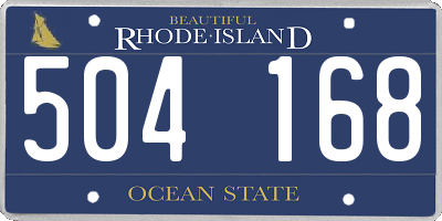 RI license plate 504168