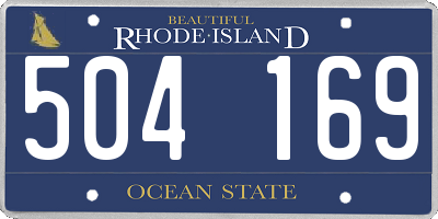 RI license plate 504169