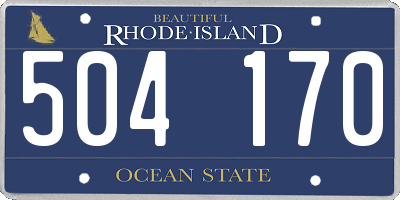 RI license plate 504170