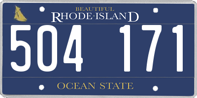 RI license plate 504171