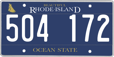 RI license plate 504172