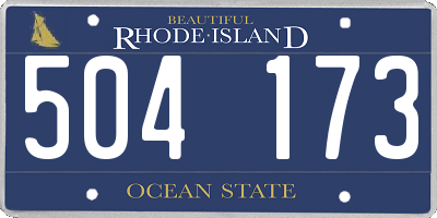 RI license plate 504173