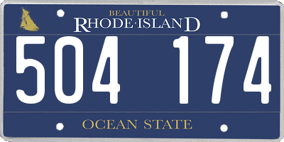 RI license plate 504174