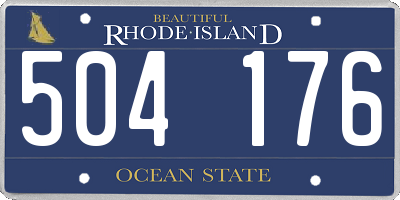 RI license plate 504176