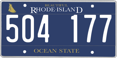 RI license plate 504177