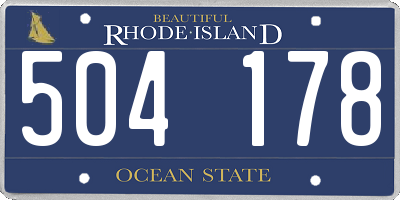 RI license plate 504178