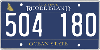RI license plate 504180