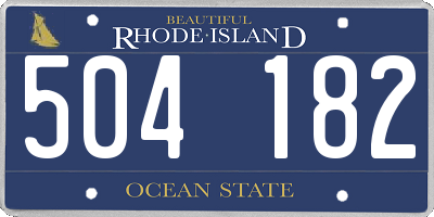 RI license plate 504182