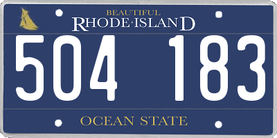 RI license plate 504183