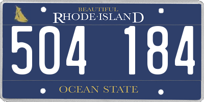 RI license plate 504184