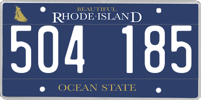 RI license plate 504185