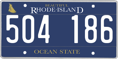 RI license plate 504186