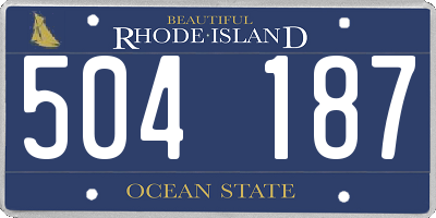 RI license plate 504187