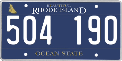 RI license plate 504190