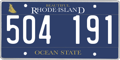 RI license plate 504191