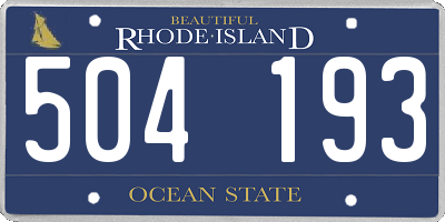 RI license plate 504193