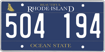 RI license plate 504194