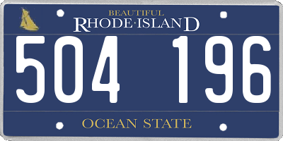 RI license plate 504196