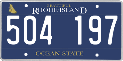 RI license plate 504197