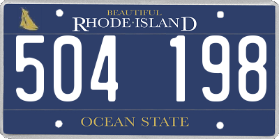 RI license plate 504198