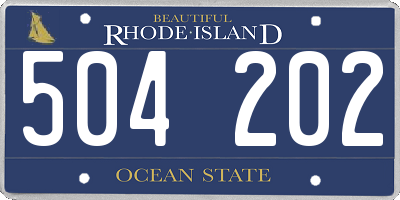 RI license plate 504202