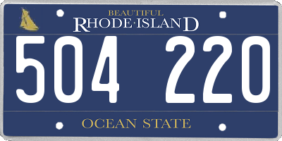 RI license plate 504220