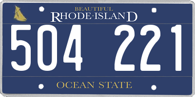 RI license plate 504221