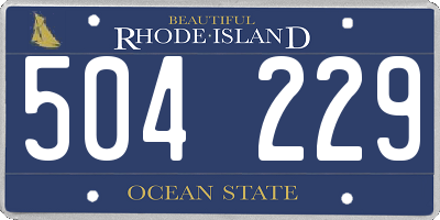 RI license plate 504229