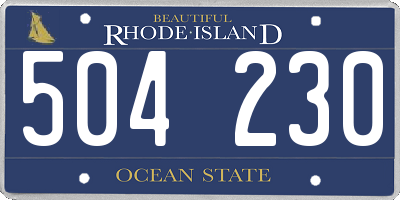 RI license plate 504230