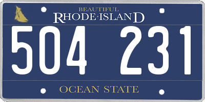 RI license plate 504231