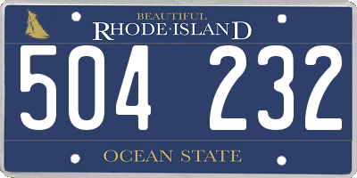 RI license plate 504232