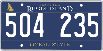 RI license plate 504235
