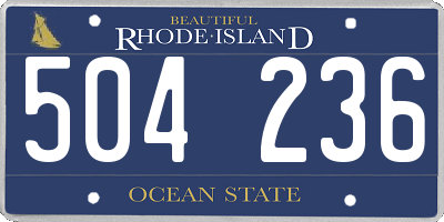 RI license plate 504236