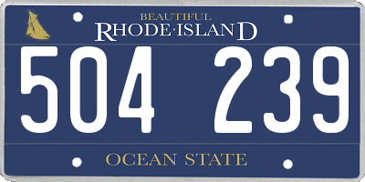 RI license plate 504239