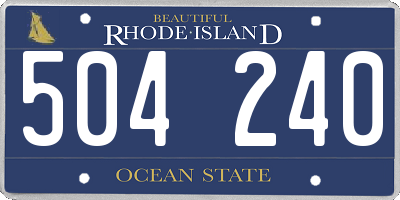 RI license plate 504240
