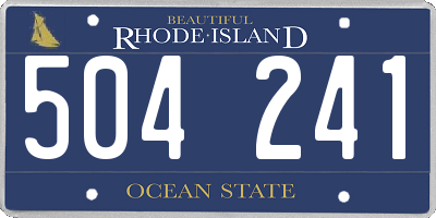 RI license plate 504241