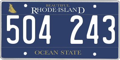 RI license plate 504243