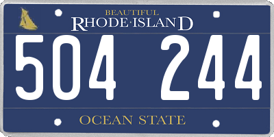 RI license plate 504244
