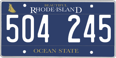 RI license plate 504245