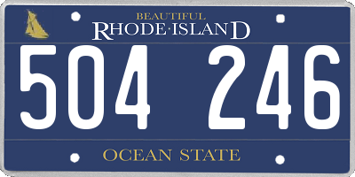RI license plate 504246