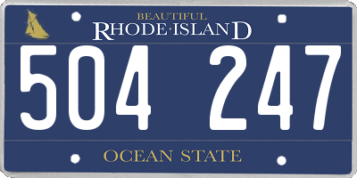 RI license plate 504247