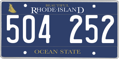 RI license plate 504252
