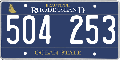 RI license plate 504253