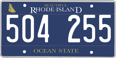 RI license plate 504255