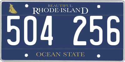 RI license plate 504256