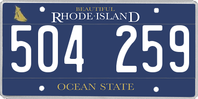 RI license plate 504259