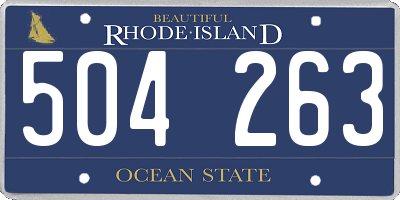 RI license plate 504263