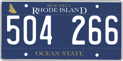 RI license plate 504266