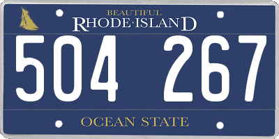 RI license plate 504267